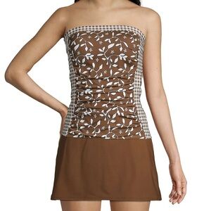 NWOT Lands' End Women's Bandeau Tankini Swimsuit Top size 4